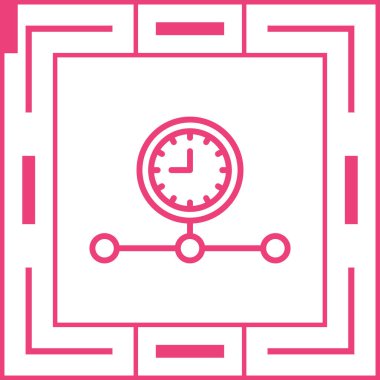 Bir saat simgesinin vektör illüstrasyonu