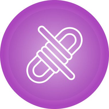 eşsiz ip çizgisi vektör çizgisi simgesi