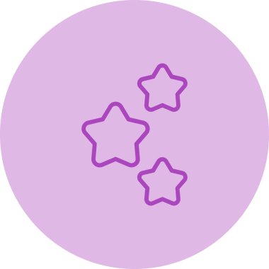 Yıldız Vektör Satırı Simge Tasarımı