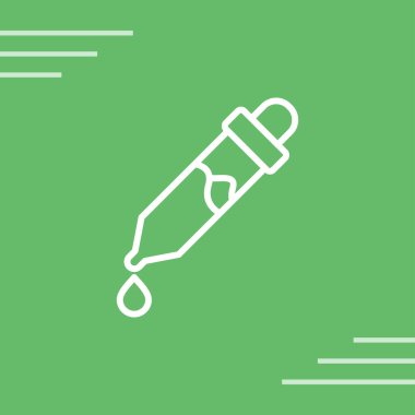 Yeşil arka planda siyah çizgi askeri bıçak ikonu izole edildi. vektör illüstrasyonu