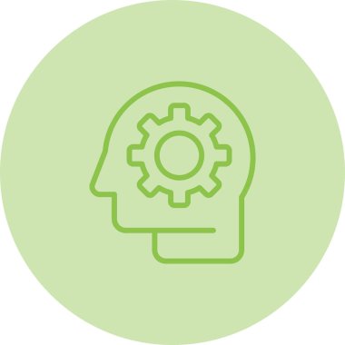 Beyin. Web simgesi basit illüstrasyon