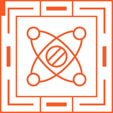 Atomik enerji ikonu. vektör illüstrasyonu