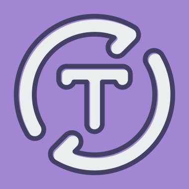 Modern b 'nin vektör illüstrasyonu simge müziğinden yoksun