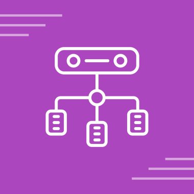 soyut arkaplanda izole edilmiş sunucu vektör simgesi, ağ sembolü