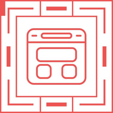 Fırın simgesi, vektör çizimi