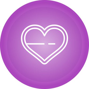 Eşsiz Kalp Vektörü Kabartma Simgesi