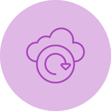 Bulut. Web simgesi basit illüstrasyon