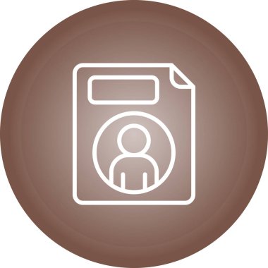 Kişisel Dosya Web simgesi vektör illüstrasyonu