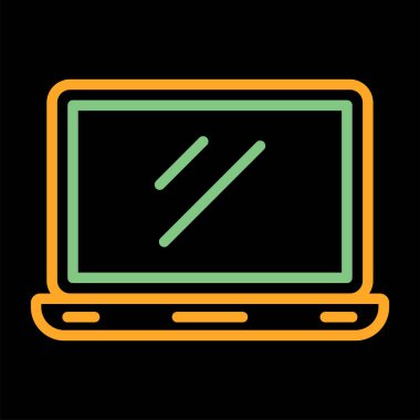 dizüstü bilgisayar simgesi web basit illüstrasyon