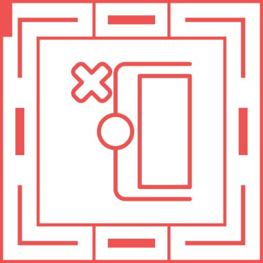 Tarayıcının basit web simgesi, vektör illüstrasyonu