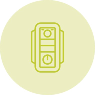 Benzersiz Batarya Vektörü Kabartma Simgesi