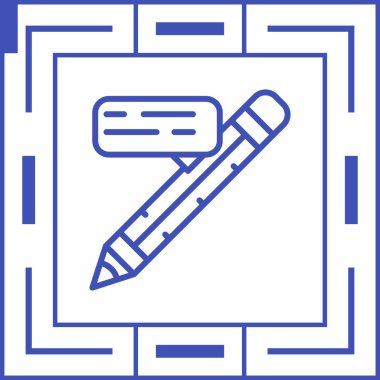 Kalem. Web simgesi basit illüstrasyon