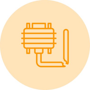 Kırık Kablo ağ simgesi vektör illüstrasyonu 