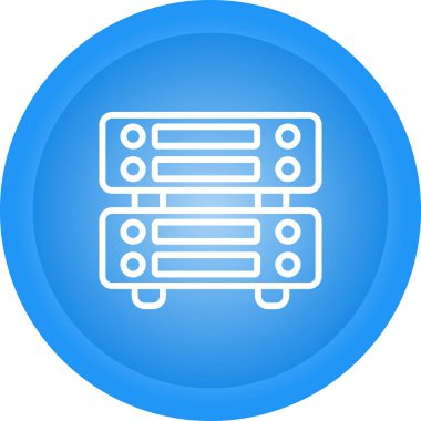 sunucu web simgesi vektör illüstrasyonu