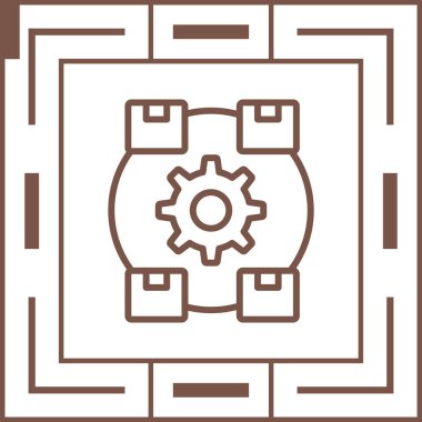 dişli simgesi vektör illüstrasyonu