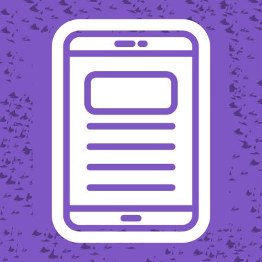 metin simgesi olan akıllı telefon