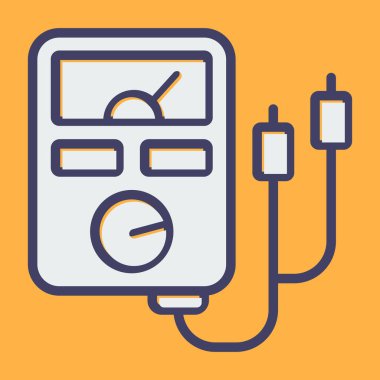 vektör elektrik metre simgesi