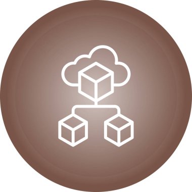 bulut depolama ikonu vektör illüstrasyonu