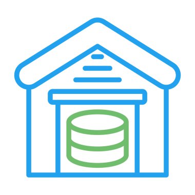 Bina. Web simgesi basit illüstrasyon