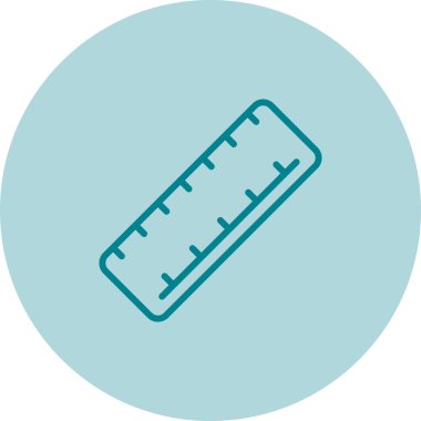 Cetvel web simgesi, vektör çizim