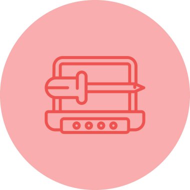 dizüstü bilgisayar simgesi web basit illüstrasyon