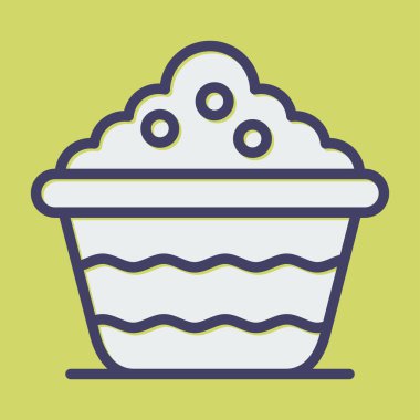 cupcake vektör simgesi. Grafik ve web tasarımı için izole edilmiş resim.