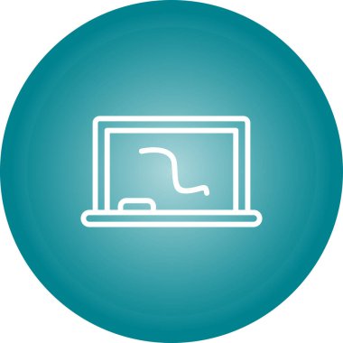 Bir dizüstü bilgisayar simgesinin vektör illüstrasyonu