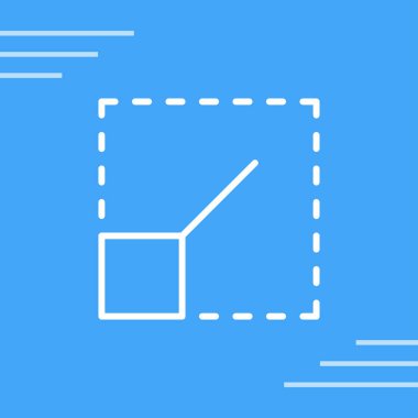 Mavi bir simgenin vektör illüstrasyonu