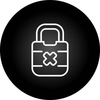 asma kilit web simge vektör çizim 