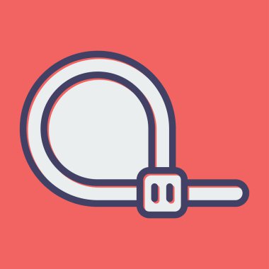 Mavi çizgi kauçuk ikonu mavi arkaplanda izole edilmiş. Kauçuk. vektör illüstrasyonu