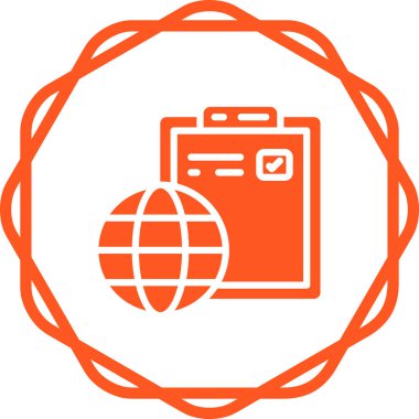 belge simgesi, vektör illüstrasyonu