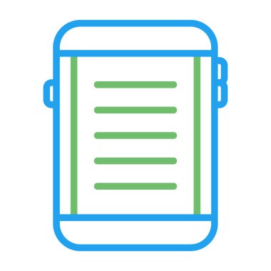 E-okuyucu ağ simgesi, vektör illüstrasyonu