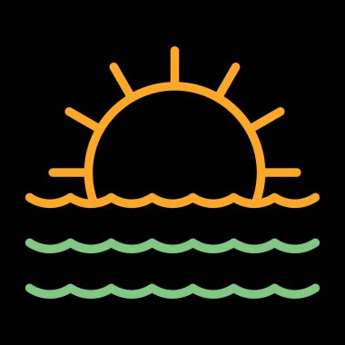 Güneş Simgesi Vektör illüstrasyonu