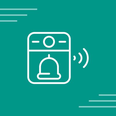 Video Kapı Çanı web simgesi, vektör illüstrasyonu 
