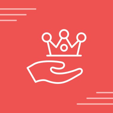 Renk arkaplanında izole edilmiş bir kalp simgesini tutan renk çizgisi. Bir sevgililer günü sembolü vermekten mutluluk duyarım. Düğün günü tabelası. vektör çizimi