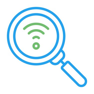 Büyütme cam simgesi, vektör illüstrasyonu