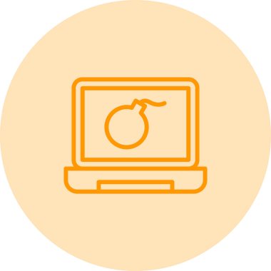 Modern dizüstü bilgisayar simgesinin vektör illüstrasyonu