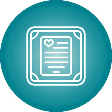 Benzersiz kalp vektör çizgisi simgesi