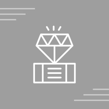 Elmas simgesinin vektör illüstrasyonu