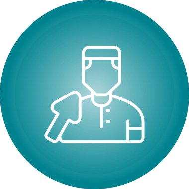 Doktor ikonu. Web için hastane işaret simgesinin vektör illüstrasyonu