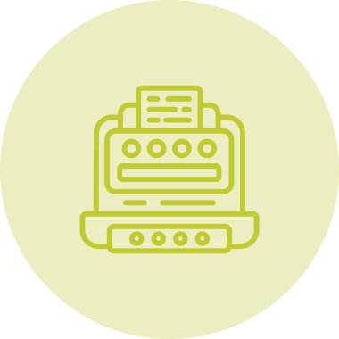 Yazıcı simgesi basit örnek