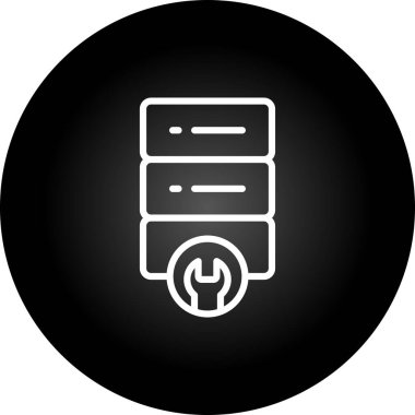 Sunucu Bakım Web simgesi vektör illüstrasyonu