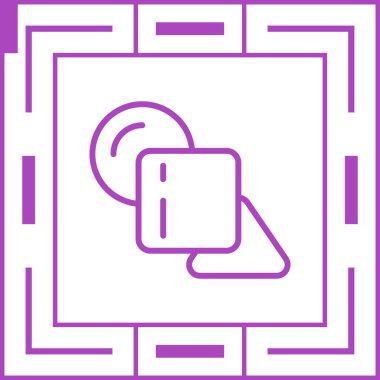 Geometrik web simgesi vektör çizimi