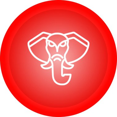 kırmızı fil simgesi, vektör biçimi