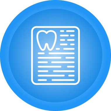 diş simgesi mavi daire