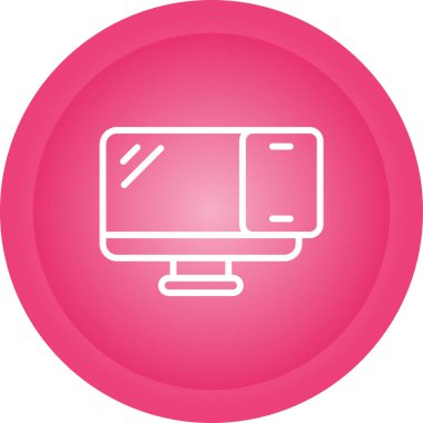 Dizüstü bilgisayar simgesinin vektör çizimi