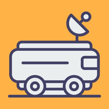 Van vektör simgesi modern basit vektör illüstrasyonu