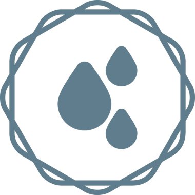 Su damla vektör satırı simgesi