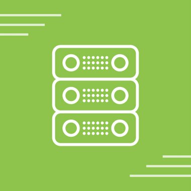 Adanmış Sunucu Web simgesi vektör illüstrasyonu