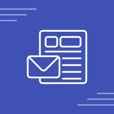 zarf web simgesi, vektör illüstrasyonu 